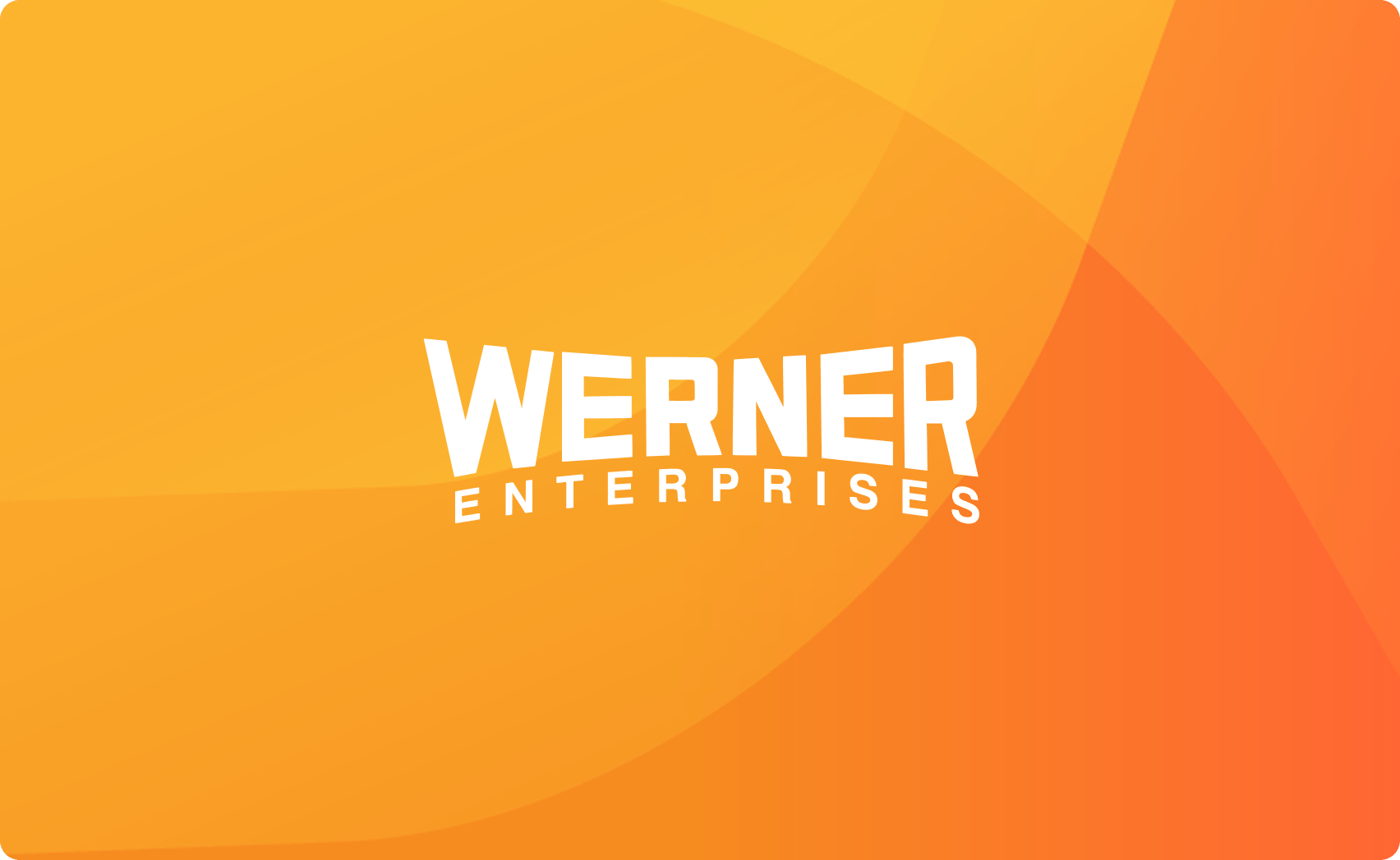 Werner Enterprises - Logo - Estudo de caso fundo laranja